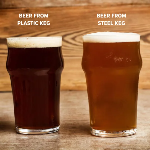plastic keg vs stainless steel keg
